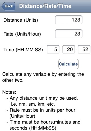 AeroCalculator screenshot 2