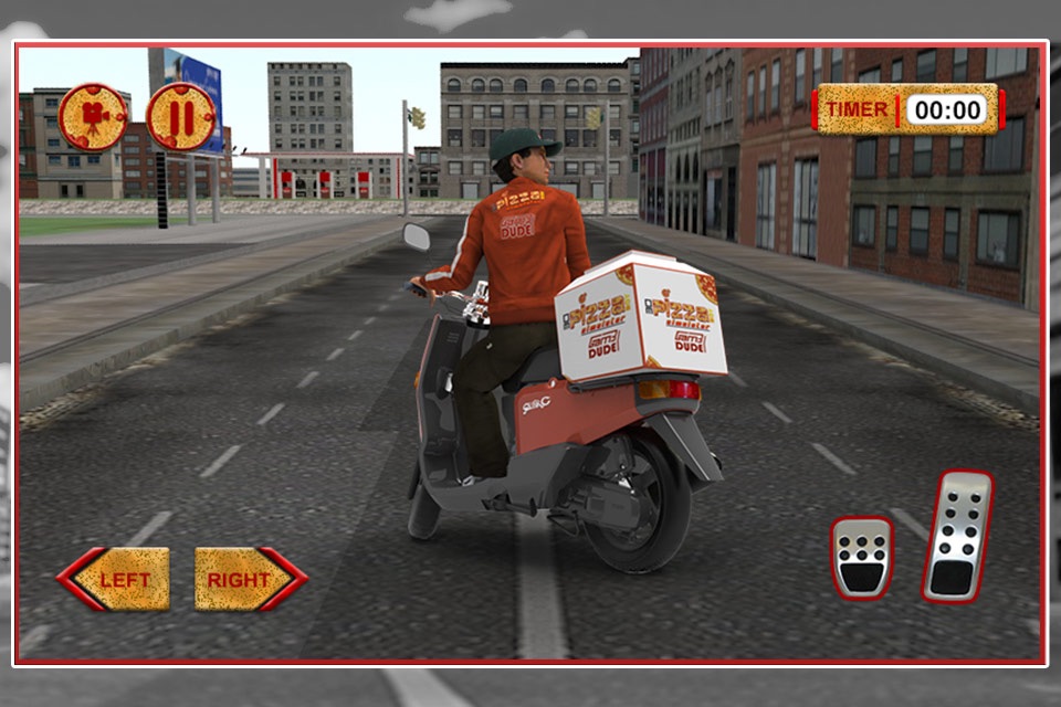 3D Pizza Boy Simulator - A bike rider parking and simulation adventure game screenshot 3
