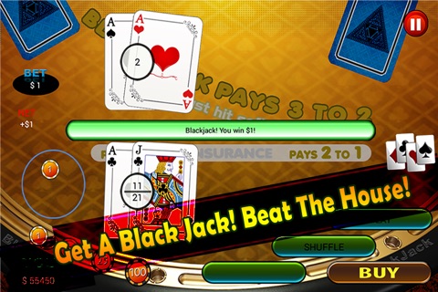 Blackjack 21 - Learn Counting Ace of Spades & Super Strategy for Pontoon screenshot 2
