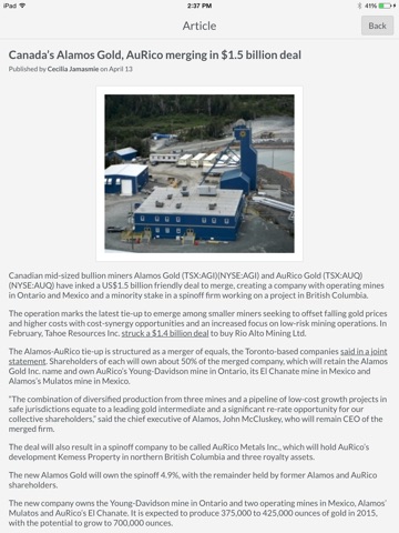 Mining News from MINING.com for iPad screenshot 2
