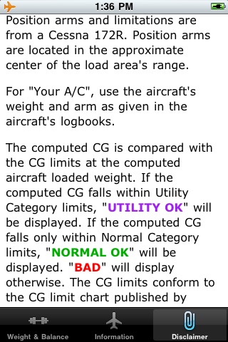 C172R Weight and Balance Calculator screenshot 4
