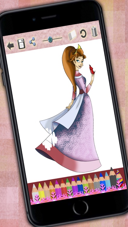 Drawings to paint princesses – magic brush