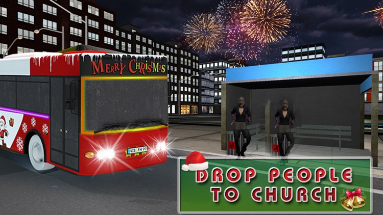 Christmas Party Bus Simulator 2016 – 3D City Bus Driver Simulation Game screenshot-3