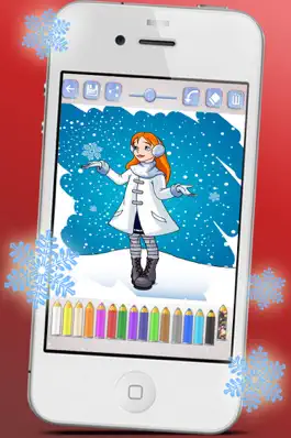 Game screenshot Drawings to paint princesses at Christmas seasons. Princesses coloring book apk