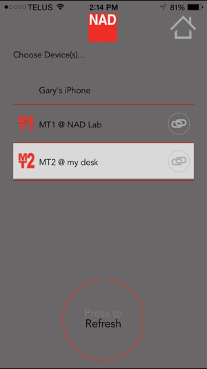 two ribbon joy NAD Media Tuner on the App Store
