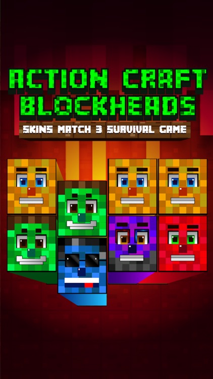 Action Craft Mini Blockheads Match 3 Skins Survival Game