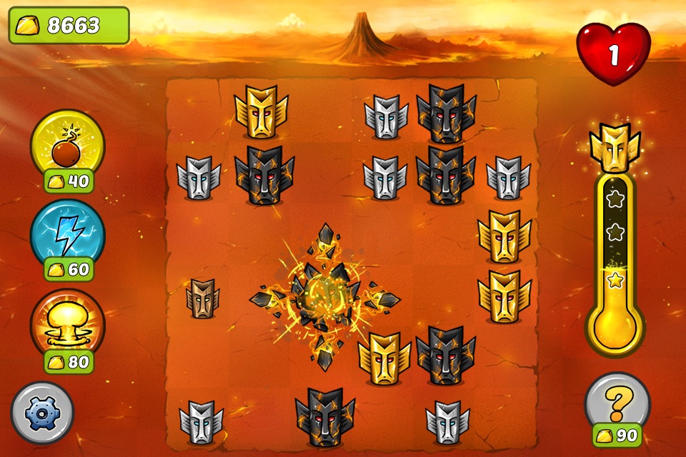 Tiny Totem Tap- Aztec, Mayan gold chain reaction puzzle game hd screenshot 2