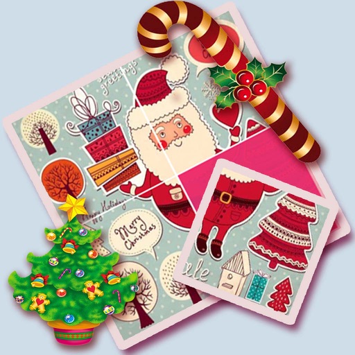 Picture Jigsaw Puzzles For Kids - Santa Claus - Christmas Tree and Gifts