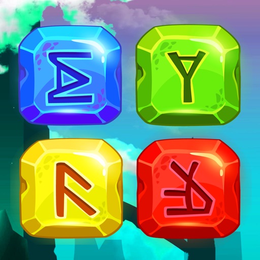 Mystic Rune Gems Line Up Mania - FREE Wicca Slide to Match Puzzle