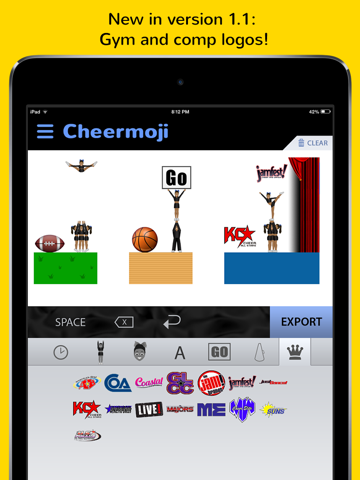 Cheermoji - cheerleading emojis for cheerleaders to build tiny cheer stuntsのおすすめ画像2