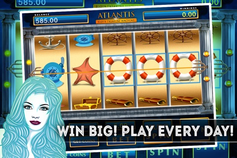 Atlantis Slots Casino - #1 Deluxe Adventure Spin by The Classic Wheel for Free screenshot 3