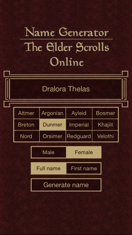 Name Generator for The Elder Scrolls Online screenshot-3