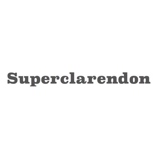 Keyboard of Superclarendon Font: Artistic Style Keys for iOS 8 icon