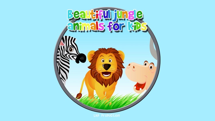 beautiful jungle animals for kids - no ads screenshot-0