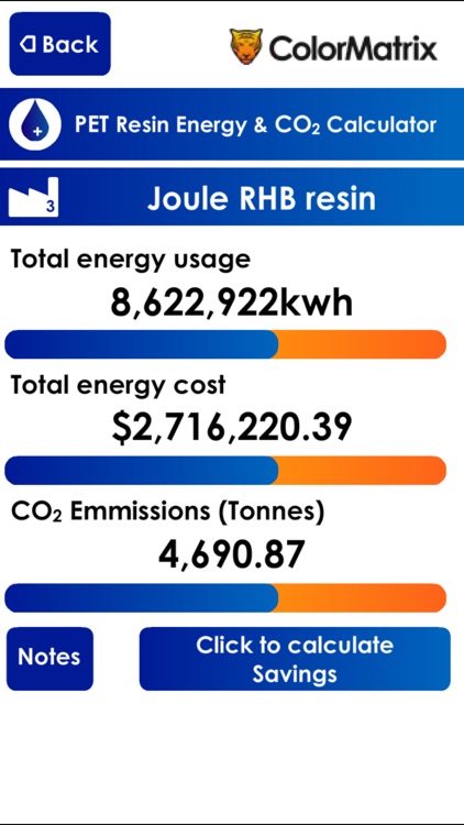 Energy & CO2 calculator for iPhone