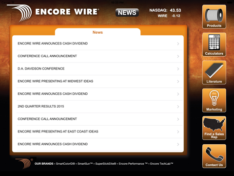 Encore Wire for iPad screenshot 2