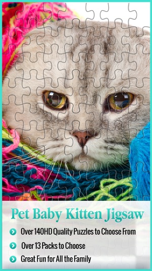 Animal Puzzle Packs & Bits - Kitty Cat Baby Mermaid Jigsaw(圖1)-速報App