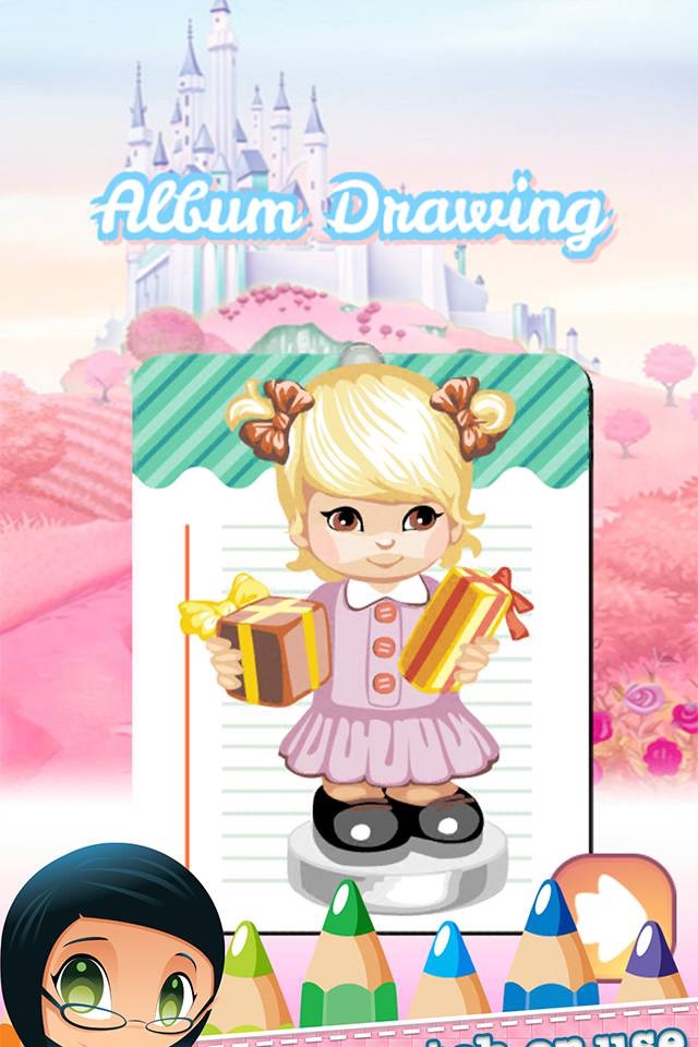 princess kids coloring book inspiration logo page screenshot 2