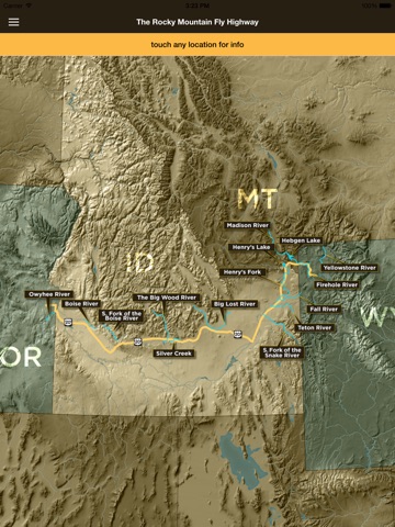 Rocky Mountain Fly Highway Map The Rocky Mountain Fly Highway Apprecs