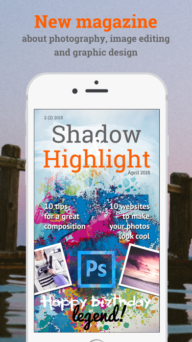 How to cancel & delete Shadow & Highlight A new magazine about Photoshop, photography, photo editing and graphical design from iphone & ipad 1