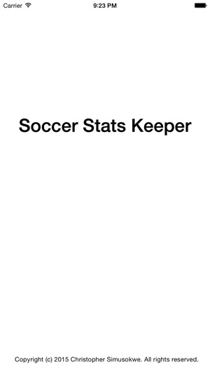 Soccer Stats Keeper