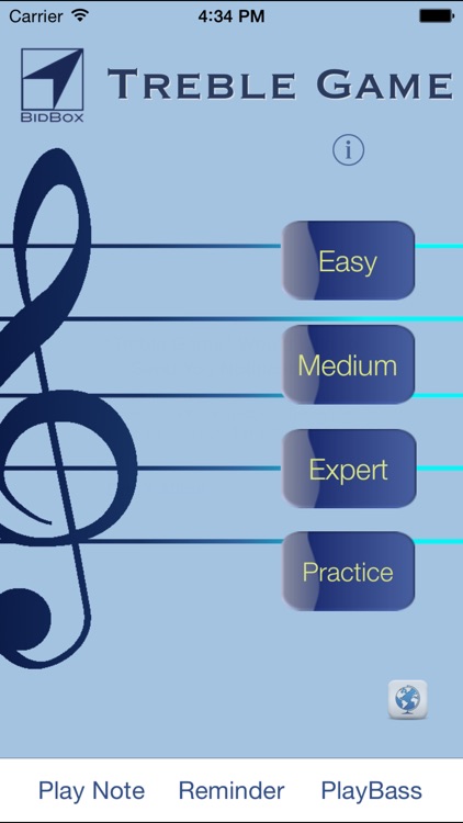 Sheet Music Treble Game