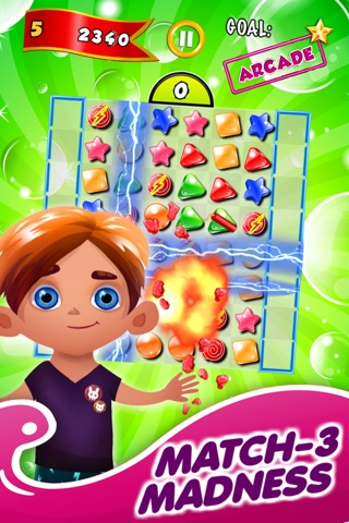 Soda Pop Mania Match-3 - be a mars hero to beat hungry babies monsters screenshot 2