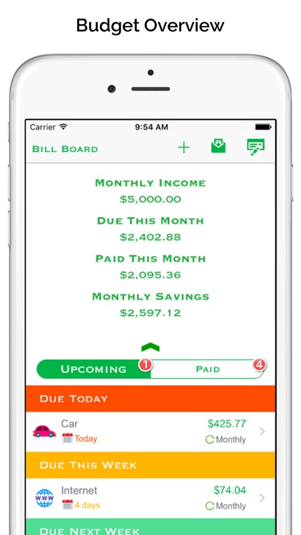 Bill Board - bill reminder & income tracker screenshot-3