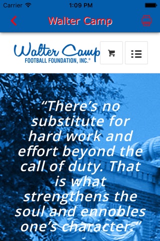 Walter Camp Foundation screenshot 2
