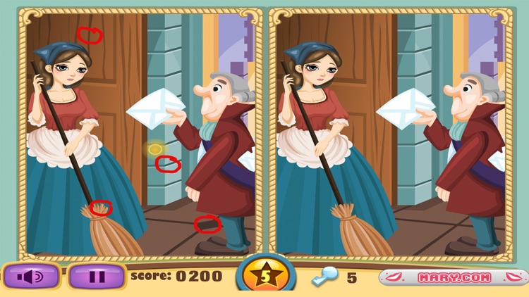 Cinderella Find the Differences - Fairy tale puzzle game for kids who love princess Cinderella screenshot-3