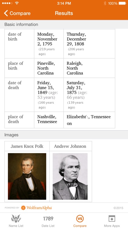 Wolfram US Presidents Reference App screenshot-3