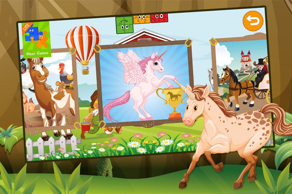 Kids Jigsaw Puzzle Horses - Free screenshot 3