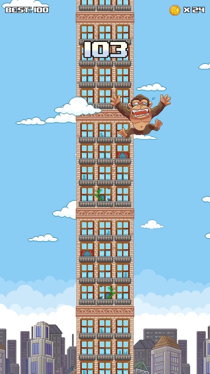 Super Kong Climb - Endless Pixel Arcade Climbing Game screenshot-3