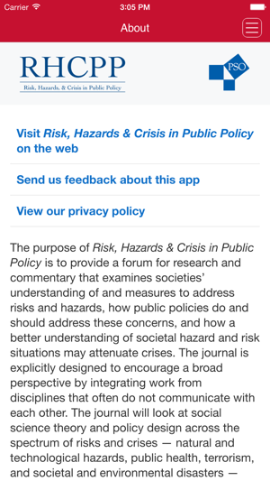 Risk, Hazards & Crisis in Public Policy(圖4)-速報App