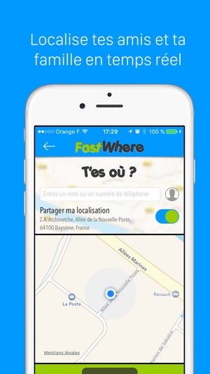geolocalisation portable orange perdu
