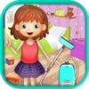 Messy Room Cleaning and Washing - Clean for fun with little girls games