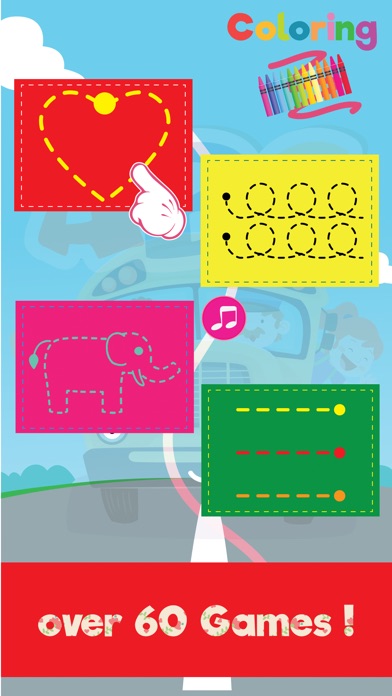 【图】School bus kids games for Trace Shapes and Writing to fun book(截图2)
