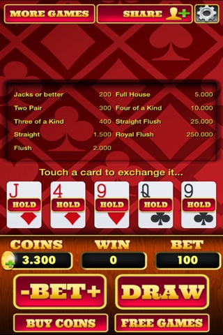 Poker Jacks or Better - FREE Premium Casino Game screenshot 2