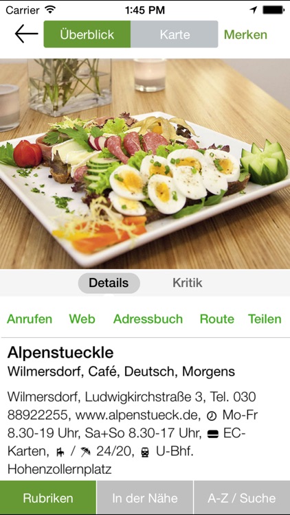 Speisekarte - Essen & Trinken in Berlin – Der Restaurantführer für die Hauptstadt. screenshot-3