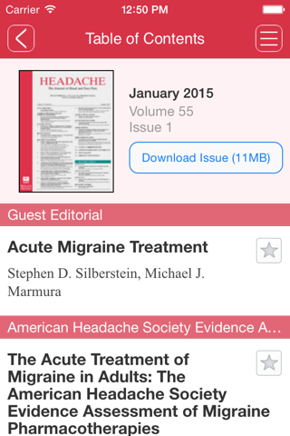 Headache:The Journal of Head and Face Pain screenshot 3