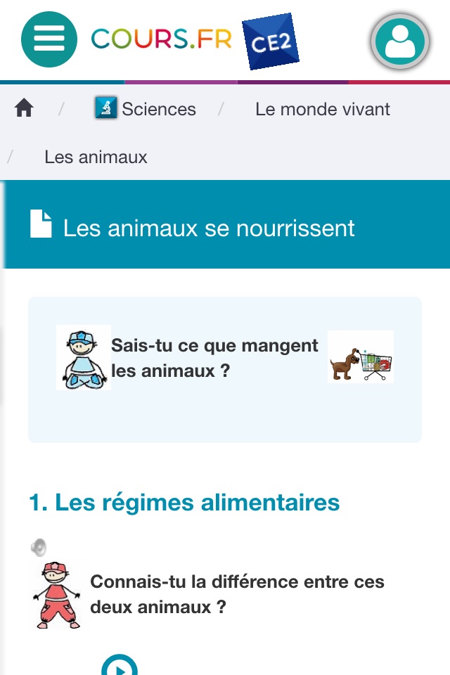 Cours.fr CE2 screenshot 3