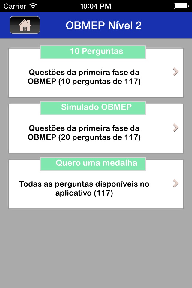 Simulado Olimpíadas de Matemática OBMEP Nível 2 screenshot 4