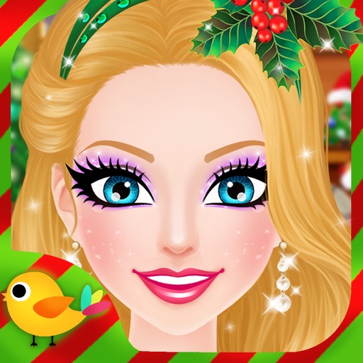 Christmas Salon - Girls Makeup, Dressup and Makeover Games Icon