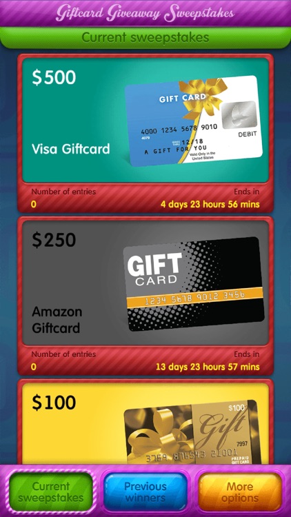 Giftcard Giveaway Sweepstakes