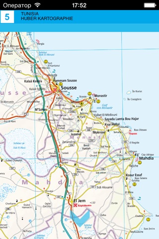 Tunisia. Road and tourist map screenshot 3