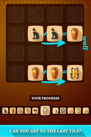 Ancient Egypt Puzzle Challange - A swipe and match brain training game for all ages! screenshot 3
