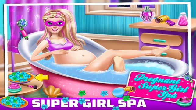 Pregnant SuperGirl Spa - Games For Kids(圖2)-速報App