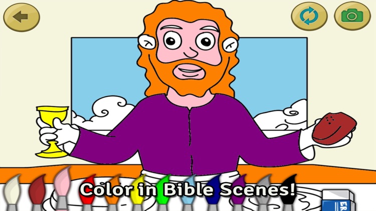 Life of Jesus: Last Supper - Bible Story, Coloring, Singing, and Puzzles for Kids screenshot-3