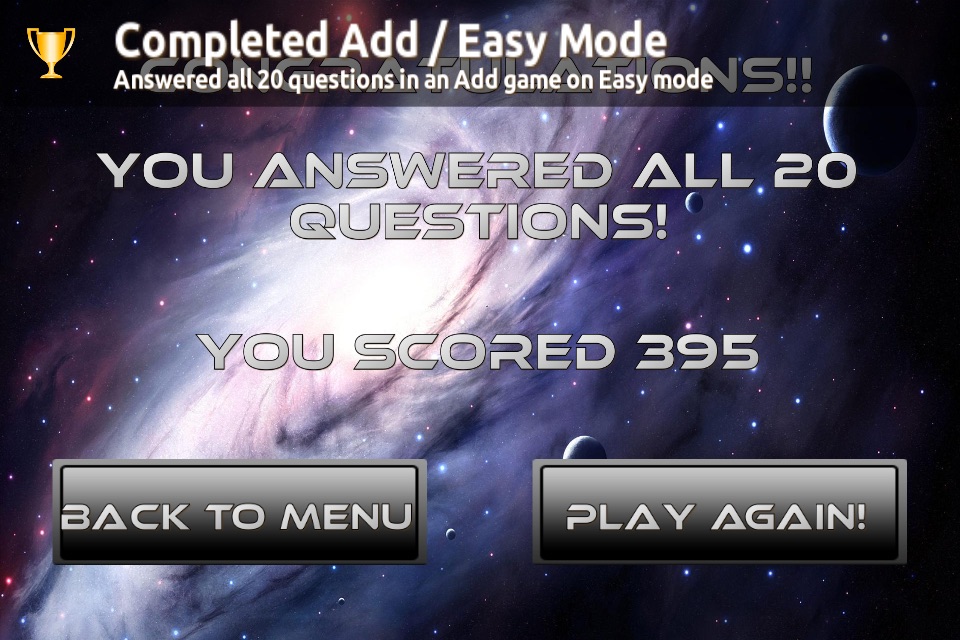 Space Math Free! - Math Game for Children (and Adults!) screenshot 3