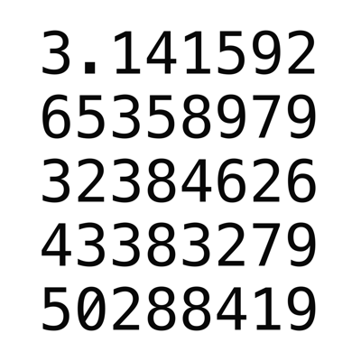 Pi : π 円周率100万桁